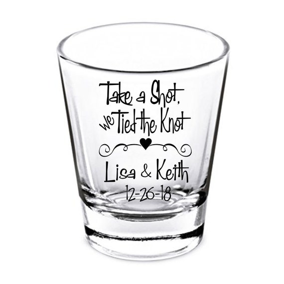 Wedding Shot Glasses Wedding Favors Personalized Shot Etsy