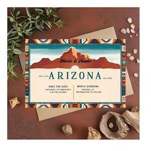Arizona | Huwelijksuitnodiging Arizona | AZ-bruiloft | Phoenix, Arizona | Westerse bruiloft | Bruiloft in Arizona | Trouwuitnodiging