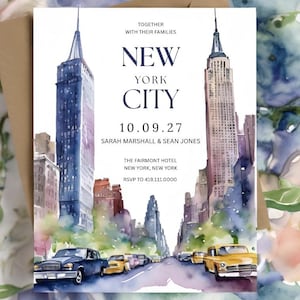 New York Wedding Invite | New York City Wedding | NYC Wedding Invite | NYC Wedding | nyc Save the Date | nyc invite | Wedding Invite | nyc
