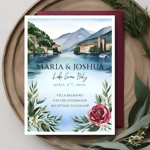 Italien | Italien Hochzeit Einladen | Italien Hochzeit | Europa Hochzeit | Italien Einladen | Einladung | Hochzeitseinladung | Comer See Hochzeit