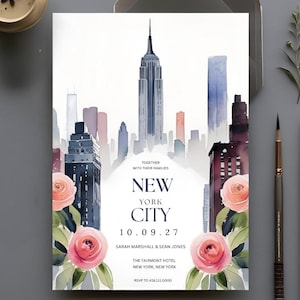 New York Wedding Invite | New York City Wedding | NYC Wedding Invite | NYC Wedding | nyc Save the Date | nyc invite | Wedding Invite | nyc