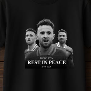 Diogo Jota T Shirt, 1996 2025 Shirt, Liverpool Tribute Shirt, Black Football Tee, Gift for Football Fans, Memorial Soccer Shirt