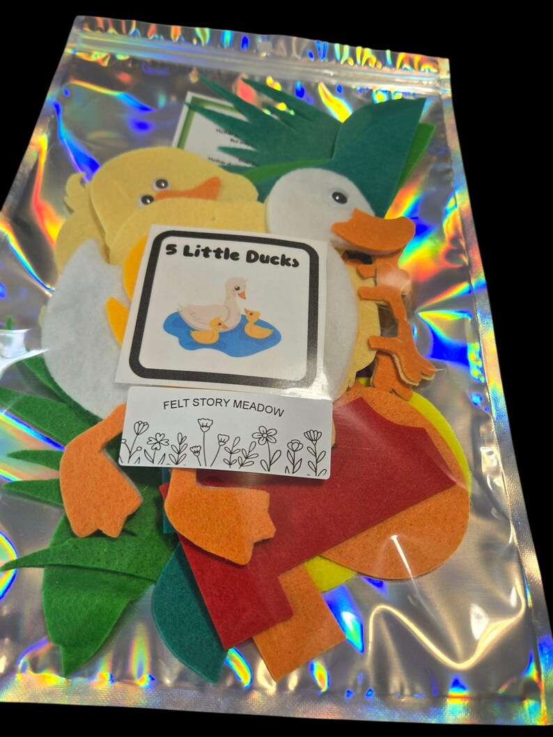5 Little Ducks Felt Story Set Educational Preschool Flannel Board ...