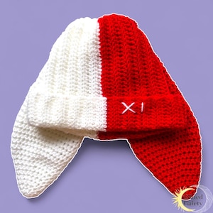 Crochet bunny ear beanie
