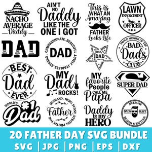 Fathers Day Svg Bundle, Dad svg, Father svg, Papa svg, Best dad ever svg, Grandpa svg, Family svg bundle, Svg Cut Files For Cricut