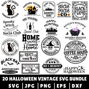 Halloween Trick or Treat Bag SVG Bundle: Candy Bags, Gift Designs (Digital Download)