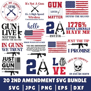 2nd Amendment Bundle Svg, 2nd Amendment t-shirt Svg, American flag svg, Patriotic svg, Second Amendment svg, Military svg, Svg craftor