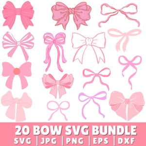 Ribbon coquette Bow SVG Bundle, Ribbon SVG, Bow svg,Girlie pink Hair bow svg,coquette ribbon SVG, Hand Drawn Bow Clip Art, Bow Illustrations