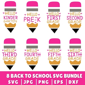 Back to School SVG Bundle: 20 First Day Designs (Digital Download