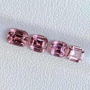 Pink Tones Spinel Lot 4 pcs, Natural Burmese Spinel Mixed Cut, August Birthstone for Jewelry Making, Romantic Gift for Her, Moments Matter
