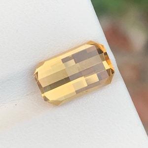 Prachtige citrien pixelgeslepen edelsteen, natuurlijke Braziliaanse citrien november geboortesteen, losse edelsteen voor gedurfde ringhangersteen, 4,25 karaat