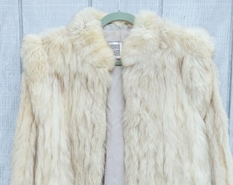 80s vintage Saga Fox  silver grey fox fur coat jacket