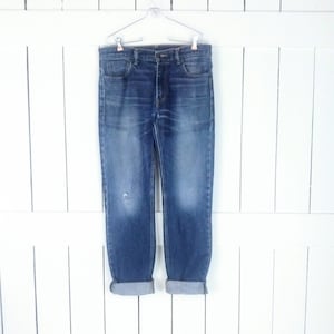 Levis 511 blue cotton denim high waisted straight leg blue jeans
