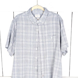 Camisa de manga corta con botones y cuadros escoceses resistente a la intemperie y de estilo vintage para hombre