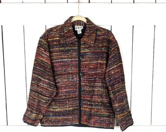 Keren Hart striped cotton rag rug style jacket medium