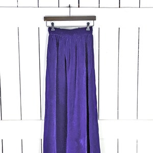 Vintage purple velour velvet long fitted pencil skirt