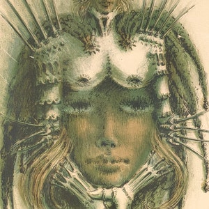 Francis de Lassus Saint Geniet &quot;Untitled-Head&quot; lithograph, signed in pencil EA artist proof