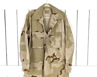 Adult military desert camo camouflage field jacket medium long