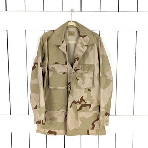 Adult military desert camo camouflage field jacket medium long