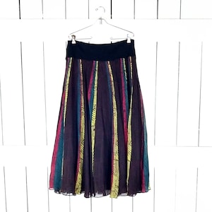 Jones New York Collection schiere Seide fließenden Maxi-Rock