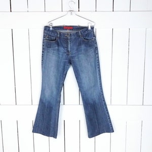 Vintage FCUK boot cut blue denim jeans/faded French Connection jeans