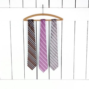Vintage silk striped mens neck ties/groomsman/wedding neckties/set of 3
