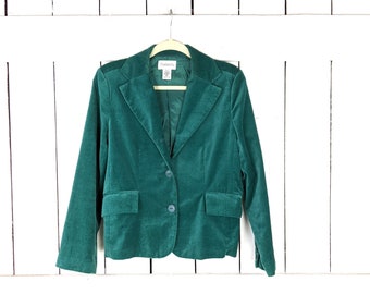 veste blazer ajustée en velours vintage