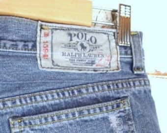 Vintage Polo Ralph Lauren Classic Straight Leg Blue Denim