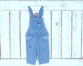 Vintage niños / niños / bebé 6/6x azul jean denim bib overalls / niño / niña jean jean coveralls / Jordache