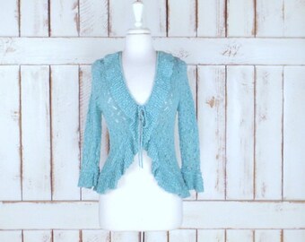 Retro Ruffled Cardigan Set-Up