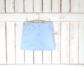 Vintage light blue wash jean denim skorts Gloria Vanderbilt denim mini skirt denim shorts 10