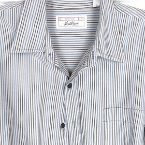 Levi Strauss mend striped cotton button down shirt/striped oxford shirt/Levis button down dress shirt/XL