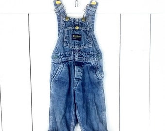 Osh Kosh Bgosh kids/childrens/baby blue jean denim bib overalls/boy/girl denim jean coveralls