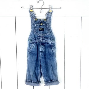 Osh Kosh Bgosh kids/childrens/baby blue jean denim bib overalls/boy/girl denim jean coveralls