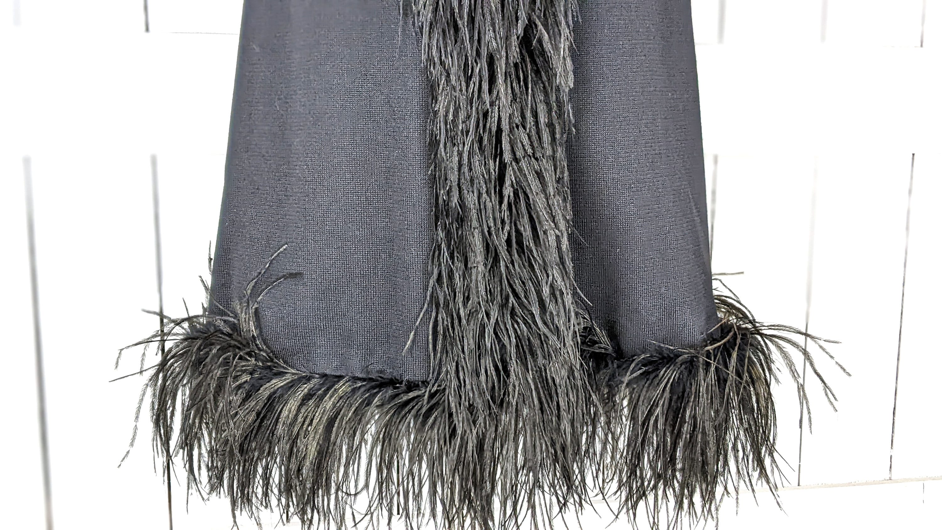 white christmas dresses Ostrich Feather Cape main image 1