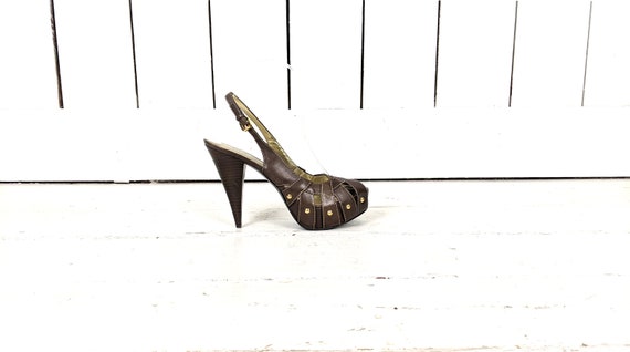 Guess peep best sale toe slingback pumps