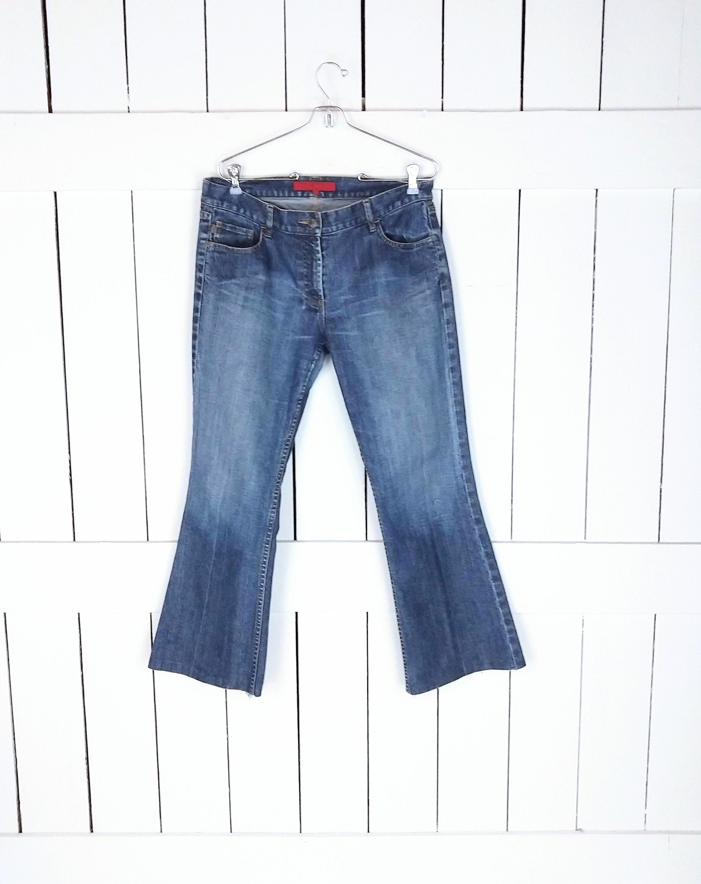 Vintage FCUK Boot Cut Blue Denim Jeans/faded French Vintage FCUK Boot Cut Blue Denim Jeans/faded French