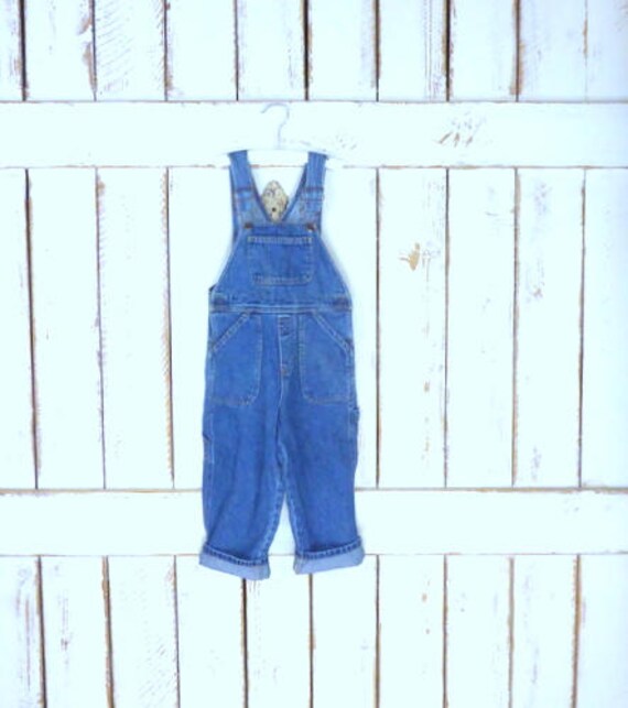 Vintage kids/childrens/baby 4T blue jean denim bi… - image 1