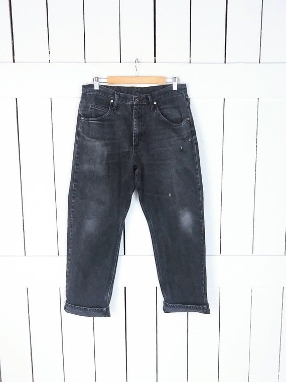 Wranglers black denim vintage jeans/high waisted r