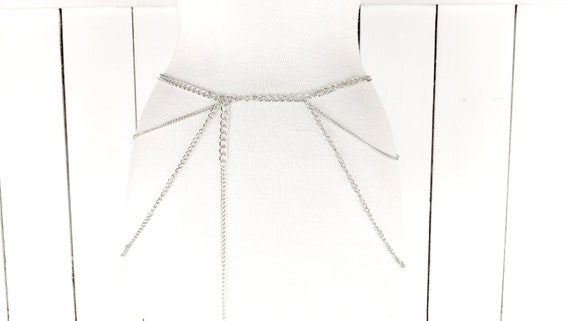 Silver Metal Triple Layered Chain Link Hip Belt - Etsy