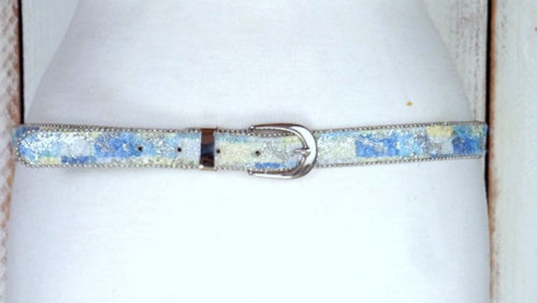 Vintage Floral Beaded Lace Glitter Belt - Etsy display picture 3