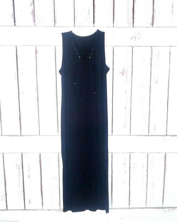 strapless black jersey dress Jersey Strapless Corset Gown- Black main image 1