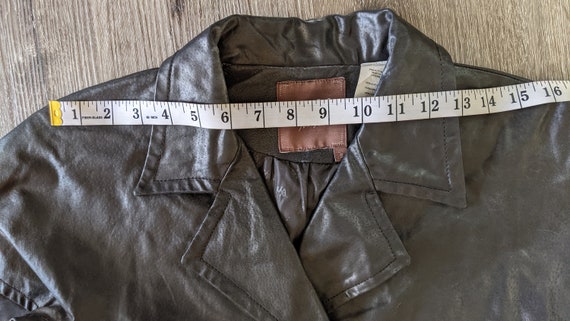 Tex by Max Azria cropped black leather blazer jac… - image 6