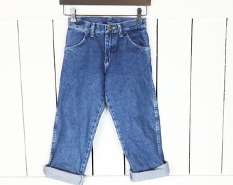 Kids/childrens straight leg Rustler denim jeans/dark blue wash denim jeans/8 regular