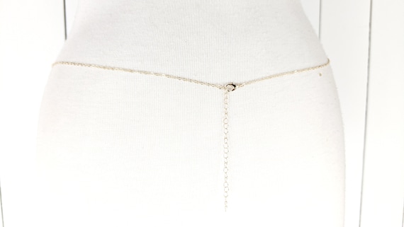 Gold metal infinity symbol chain link dainty lightweight skinny belly chain belt Gold Metal Infinity Symbol Chain Link Dainty Lightweight  main image 2