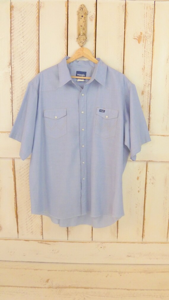 Vintage Light Blue Cotton Denim Wrangler Button Shirt/short - Etsy