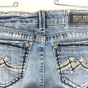 Miss Me light blue denim jeweled skinny jeans/faded jeans/30