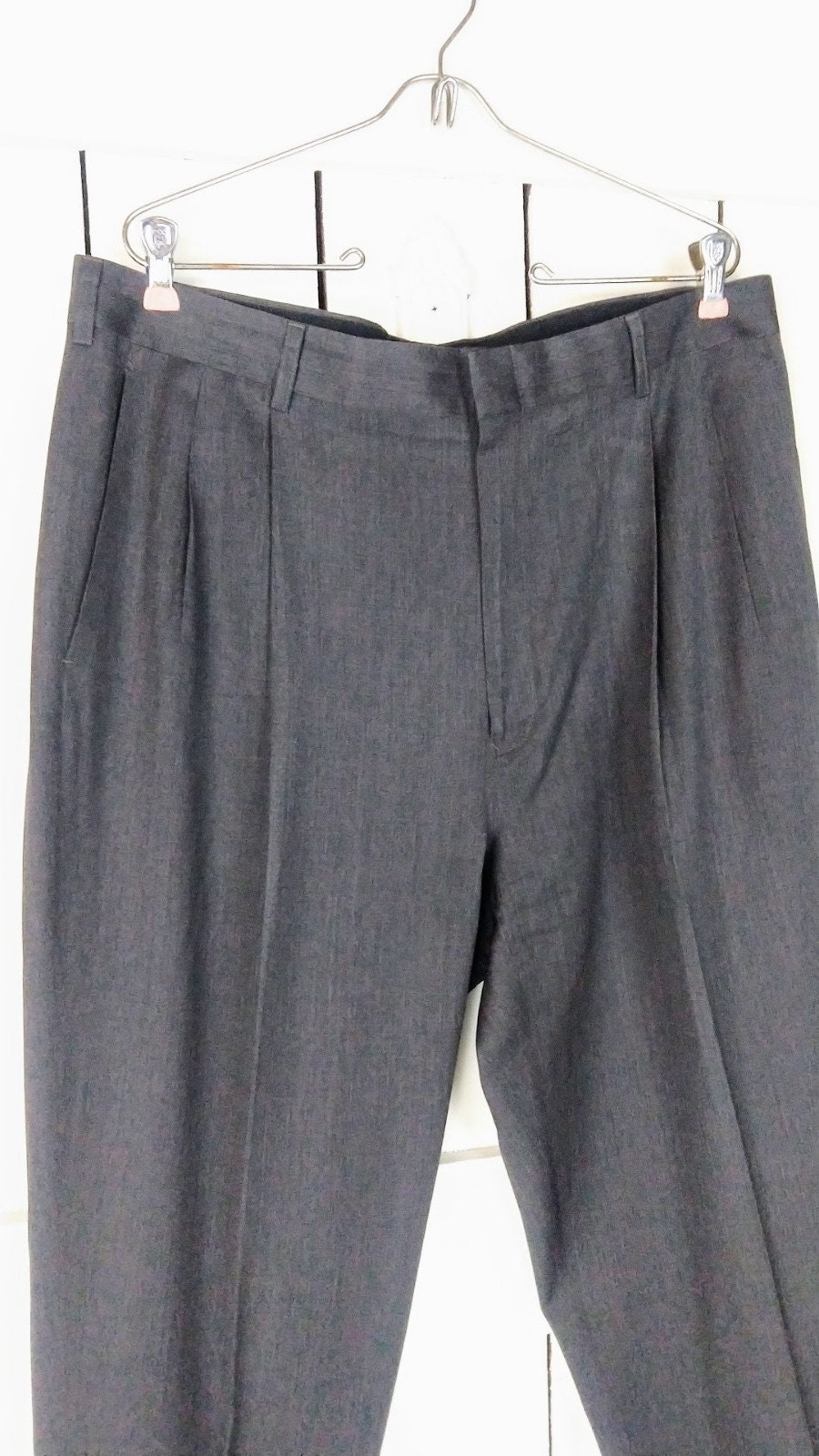 Vintage 90s Grey Jos A Bank Pleated Wool Trouser Pants/mens Vintage 90s Grey Jos A Bank Pleated Wool Trouser Pants/mens