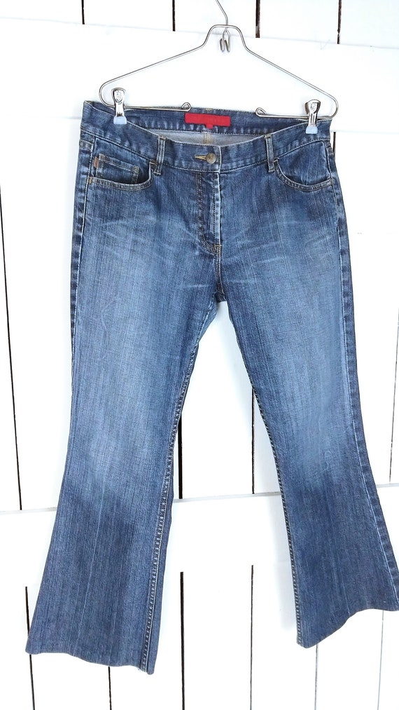 パンツ French Connection 00s Boots Cut Denim Vintage FCUK Boot Cut Blue Denim Jeans/faded French