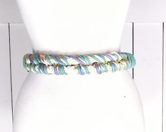 Vintage knotted/braided rope chord belt/cloth belt/braided cummerbund style belt